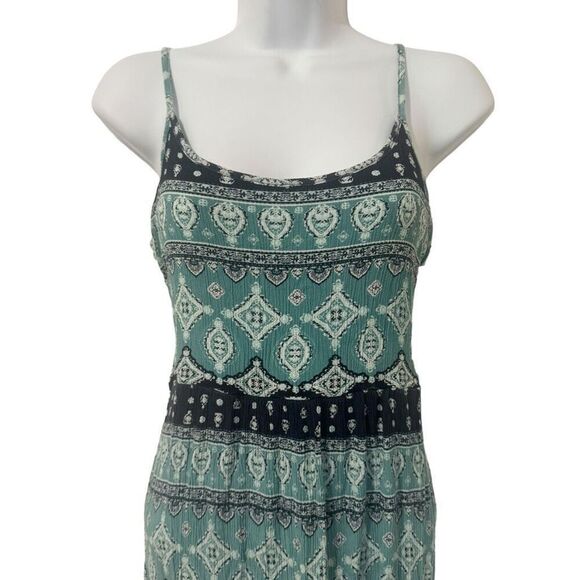 Pink Republic Smocked-Back Woven Maxi Dress Patterned Juniors Size Medium - Picture 2 of 9